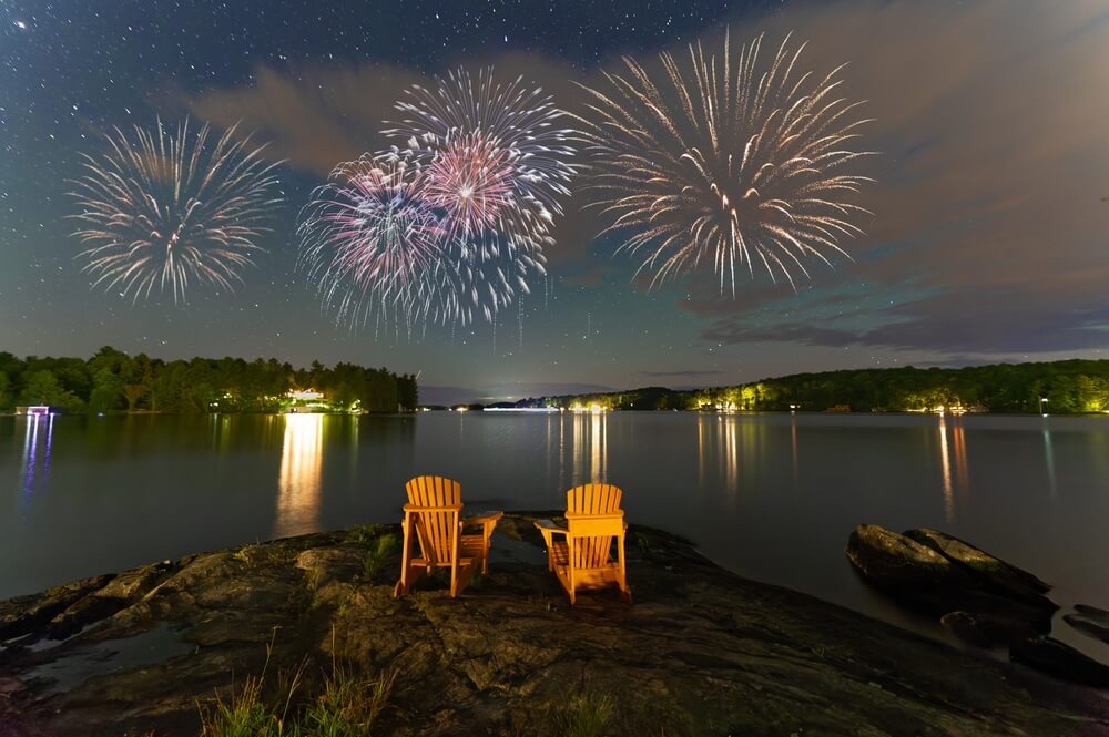 Photo of fireworks over Lake George events