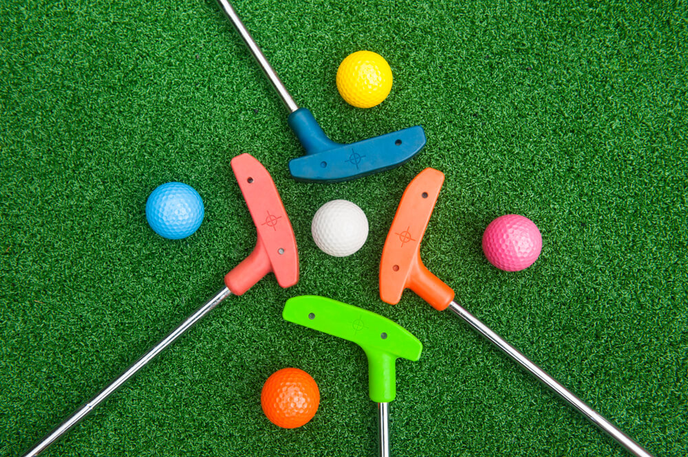 Photo of putters at mini golf courses in Lake George