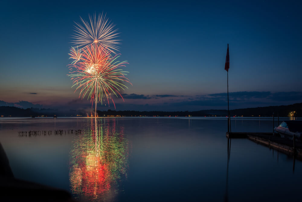 Lake George fireworks from Surfside on the Lake