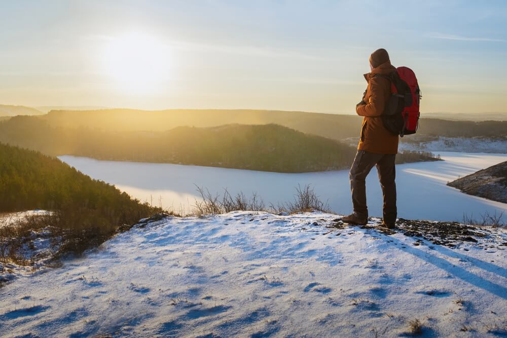 View from Lake George winter hiking trails